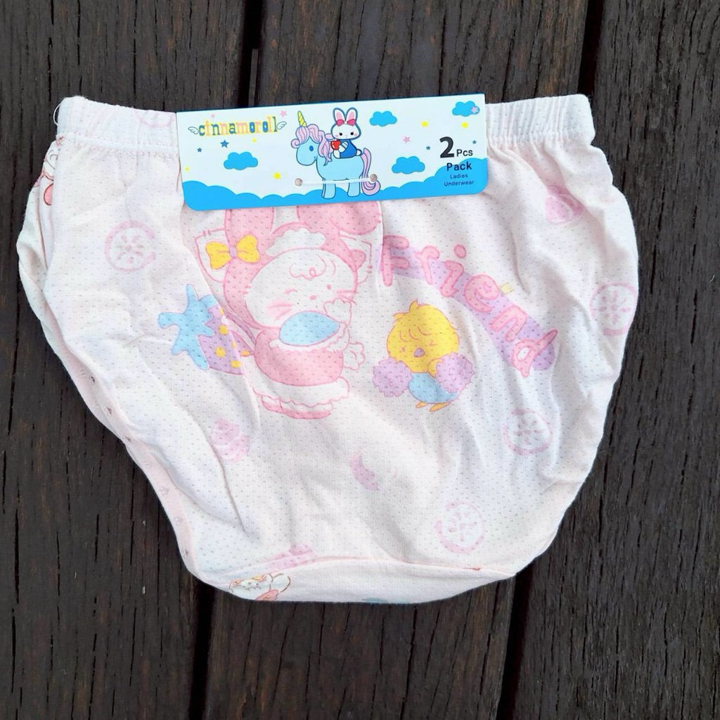 熱銷款?CUTE小女孩 100%棉網眼 兒童透氣純棉內褲 彈性好穿 一組兩件 三款隨機出貨